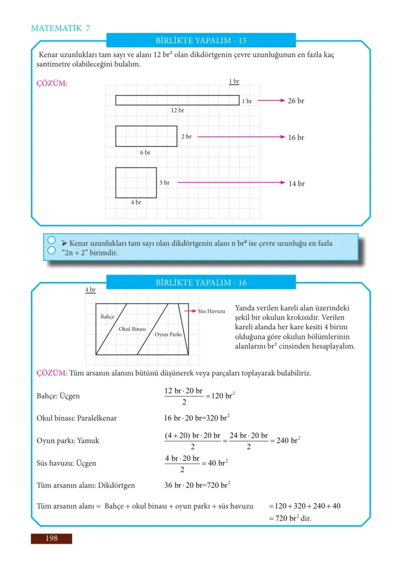 7. Sınıf Matematik Ders Kitabı Cevapları Meb Yayınları Sayfa 198
