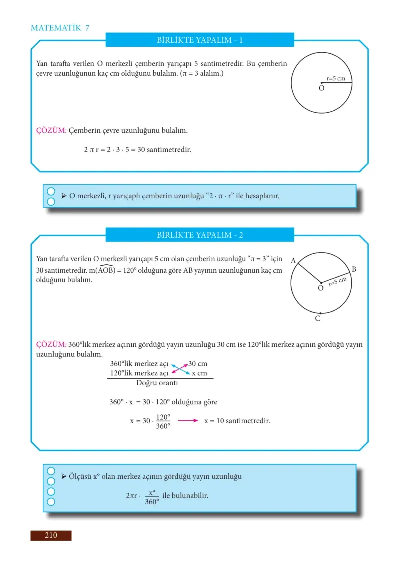 7. Sınıf Matematik Ders Kitabı Cevapları Meb Yayınları Sayfa 210