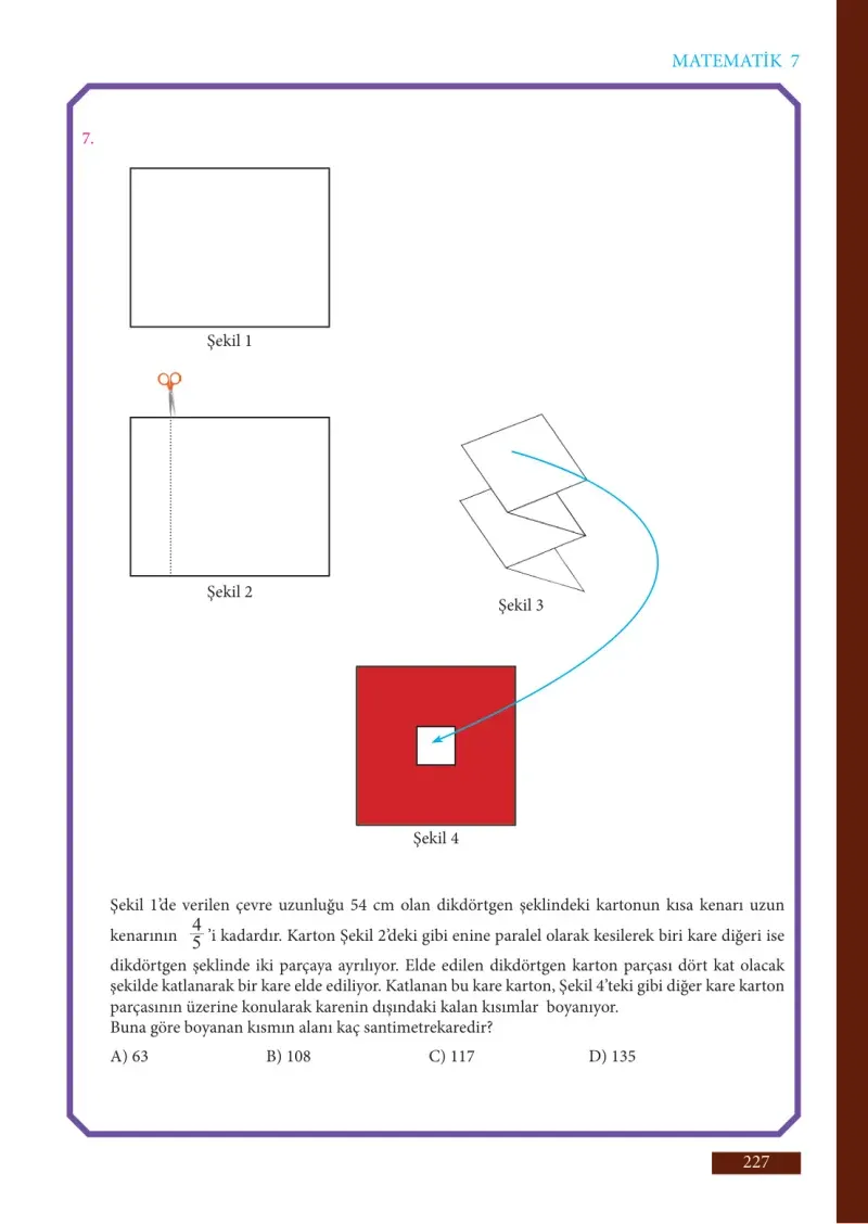 7. Sınıf Matematik Ders Kitabı Cevapları Meb Yayınları Sayfa 227