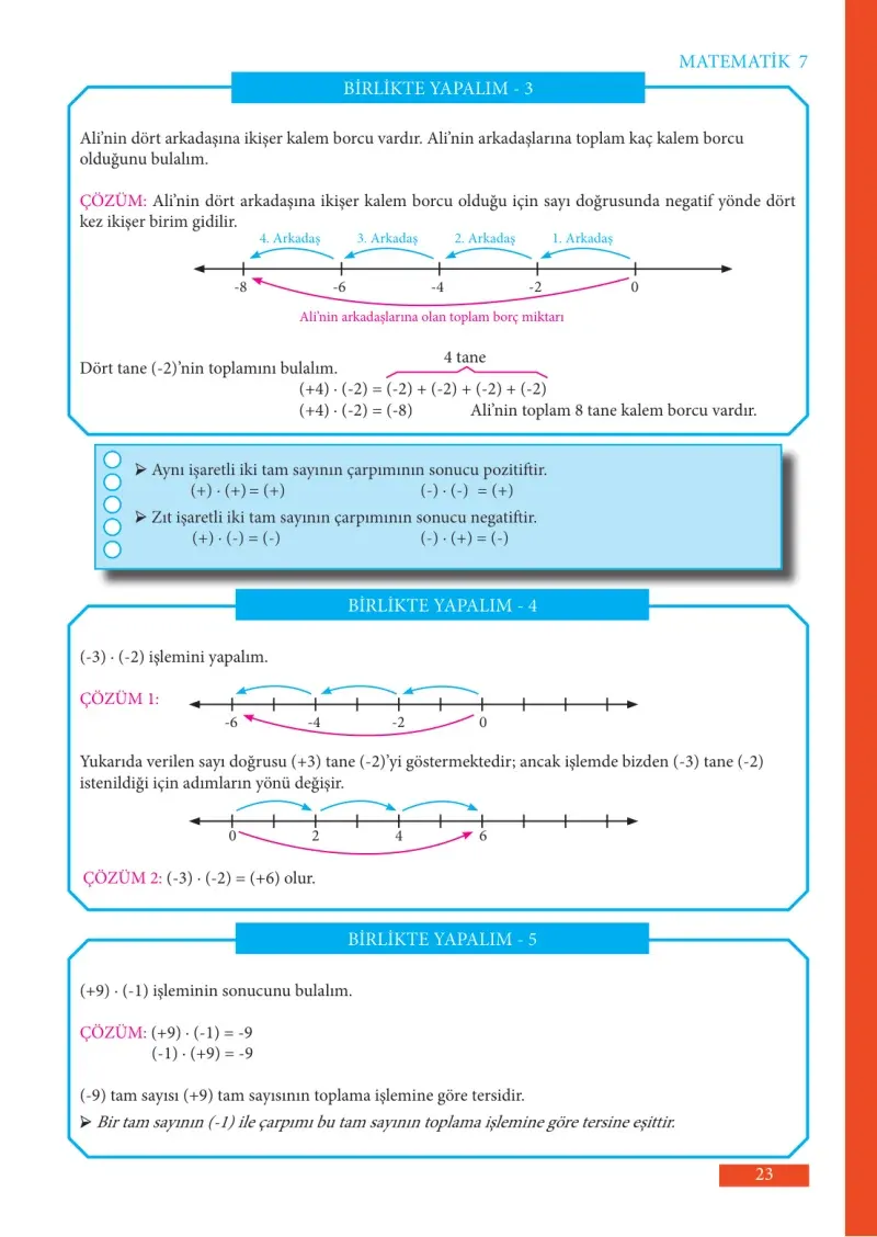7. Sınıf Matematik Ders Kitabı Cevapları Meb Yayınları Sayfa 23