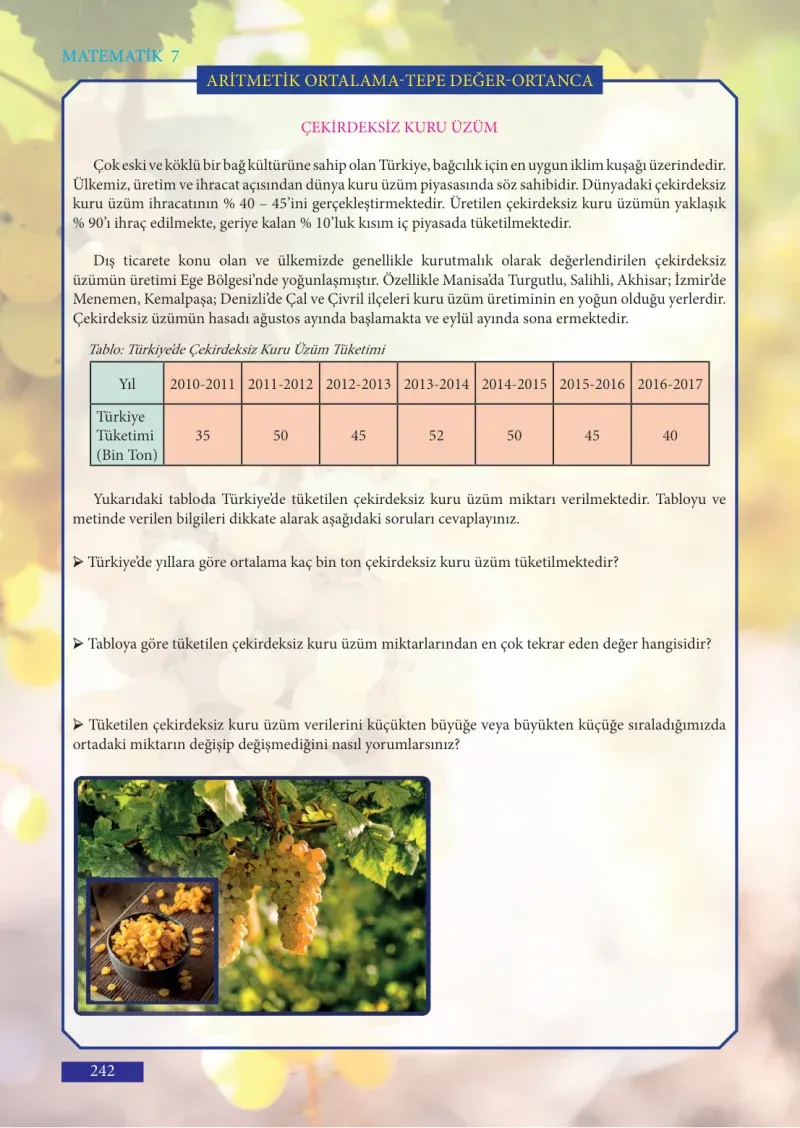 7. Sınıf Matematik Ders Kitabı Cevapları Meb Yayınları Sayfa 242