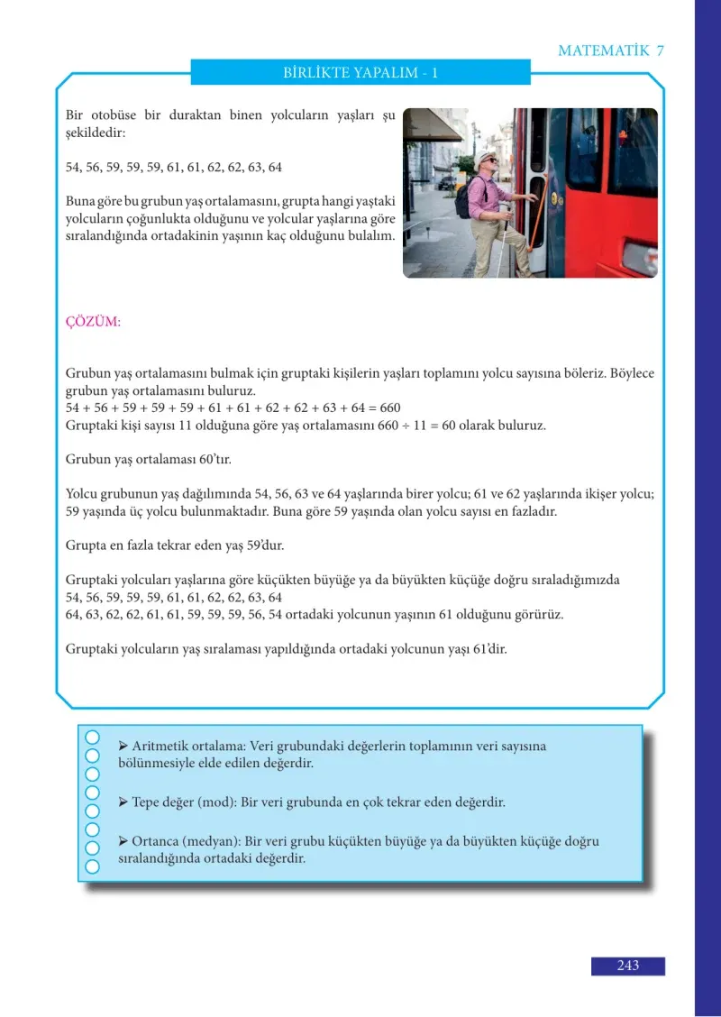 7. Sınıf Matematik Ders Kitabı Cevapları Meb Yayınları Sayfa 243