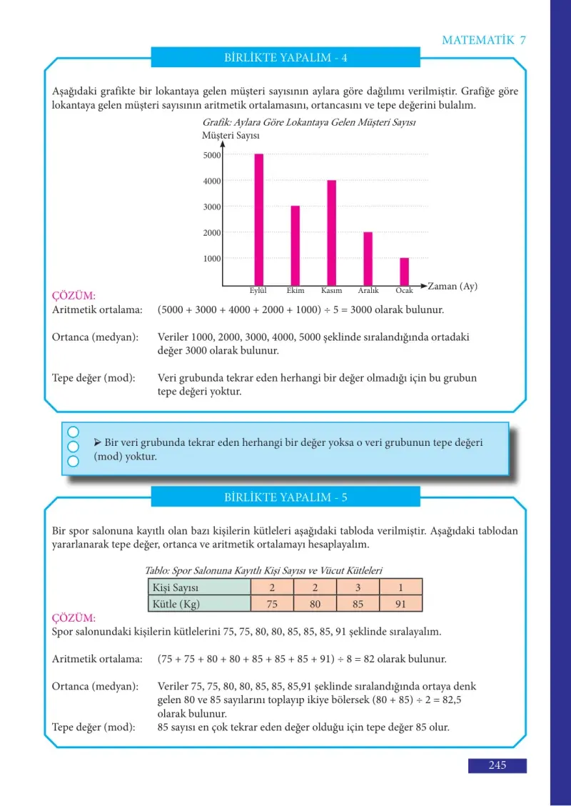 7. Sınıf Matematik Ders Kitabı Cevapları Meb Yayınları Sayfa 245