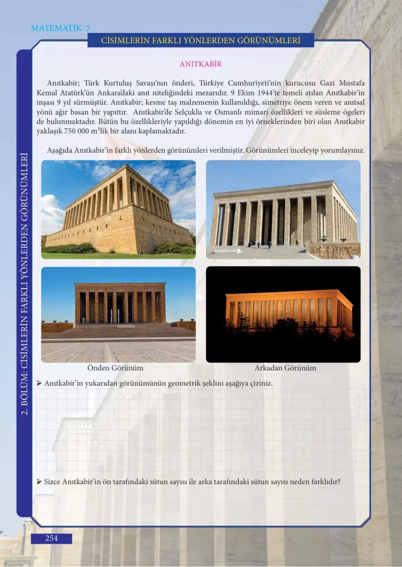 7. Sınıf Matematik Ders Kitabı Cevapları Meb Yayınları Sayfa 254