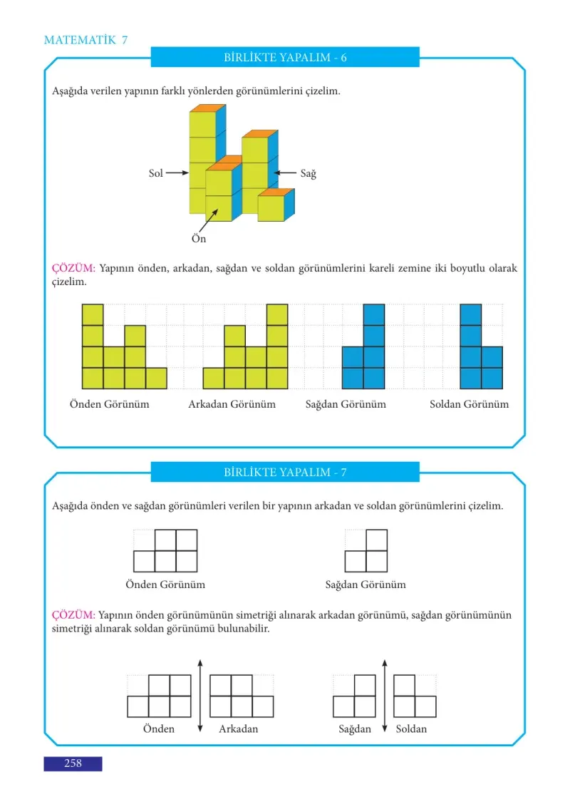 7. Sınıf Matematik Ders Kitabı Cevapları Meb Yayınları Sayfa 258