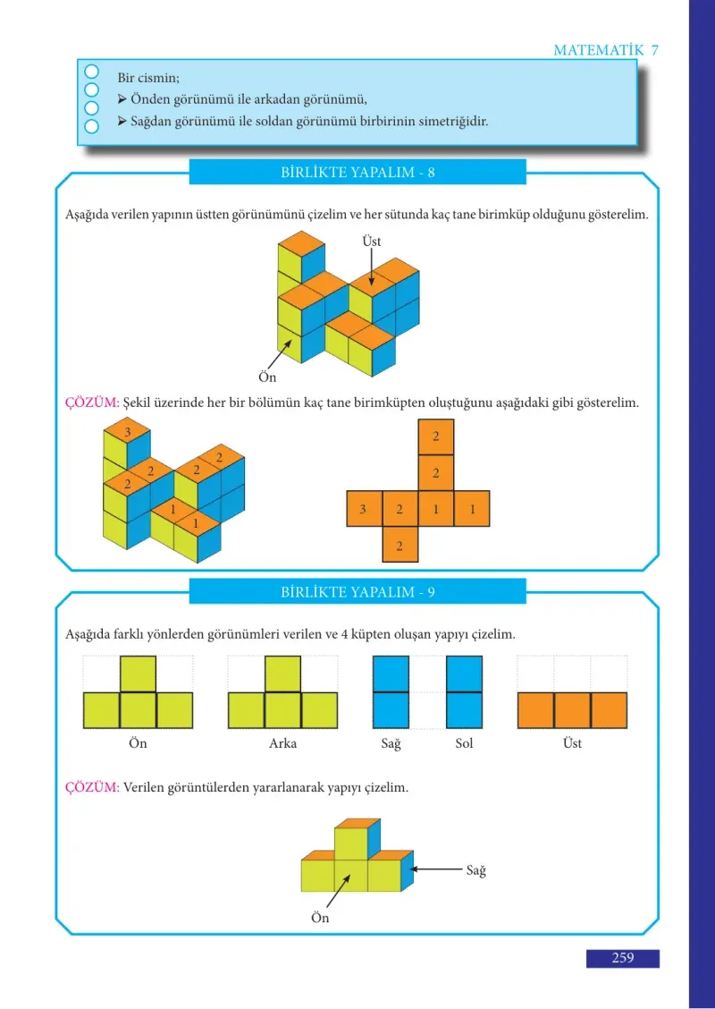 7. Sınıf Matematik Ders Kitabı Cevapları Meb Yayınları Sayfa 259
