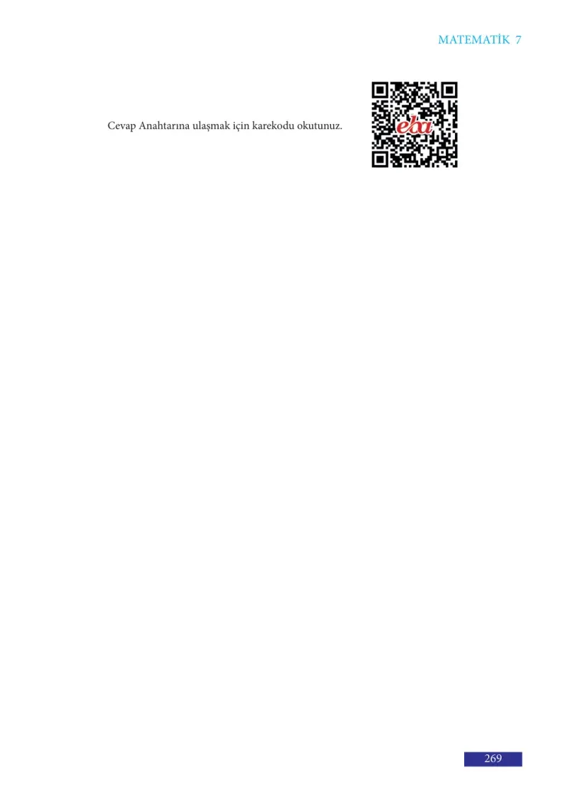 7. Sınıf Matematik Ders Kitabı Cevapları Meb Yayınları Sayfa 269