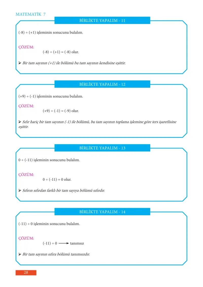 7. Sınıf Matematik Ders Kitabı Cevapları Meb Yayınları Sayfa 28