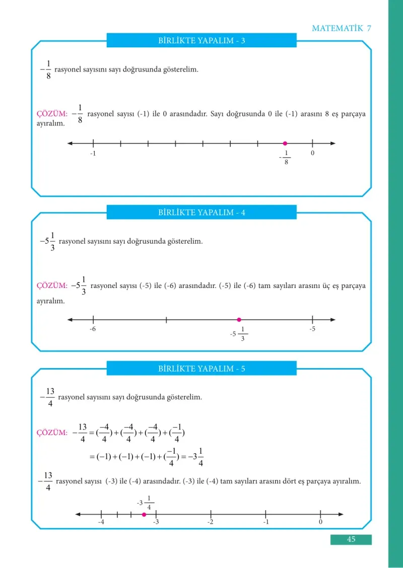 7. Sınıf Matematik Ders Kitabı Cevapları Meb Yayınları Sayfa 45