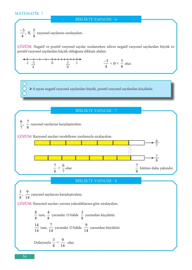 7. Sınıf Matematik Ders Kitabı Cevapları Meb Yayınları Sayfa 54