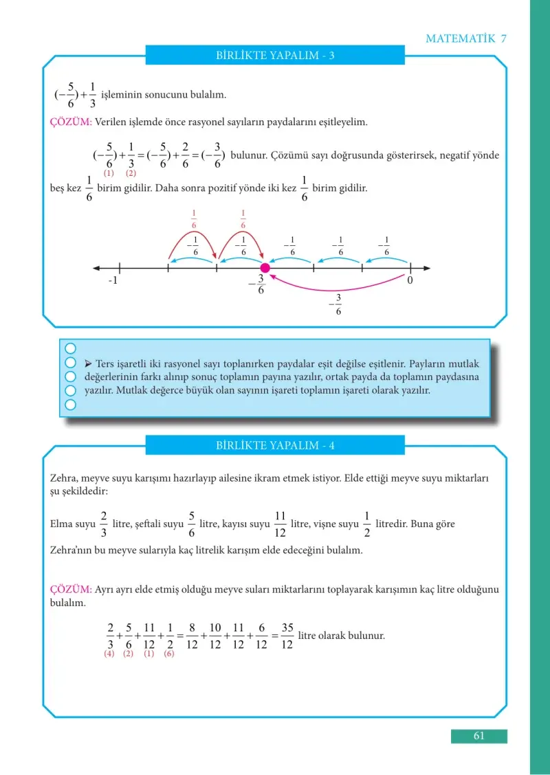 7. Sınıf Matematik Ders Kitabı Cevapları Meb Yayınları Sayfa 61