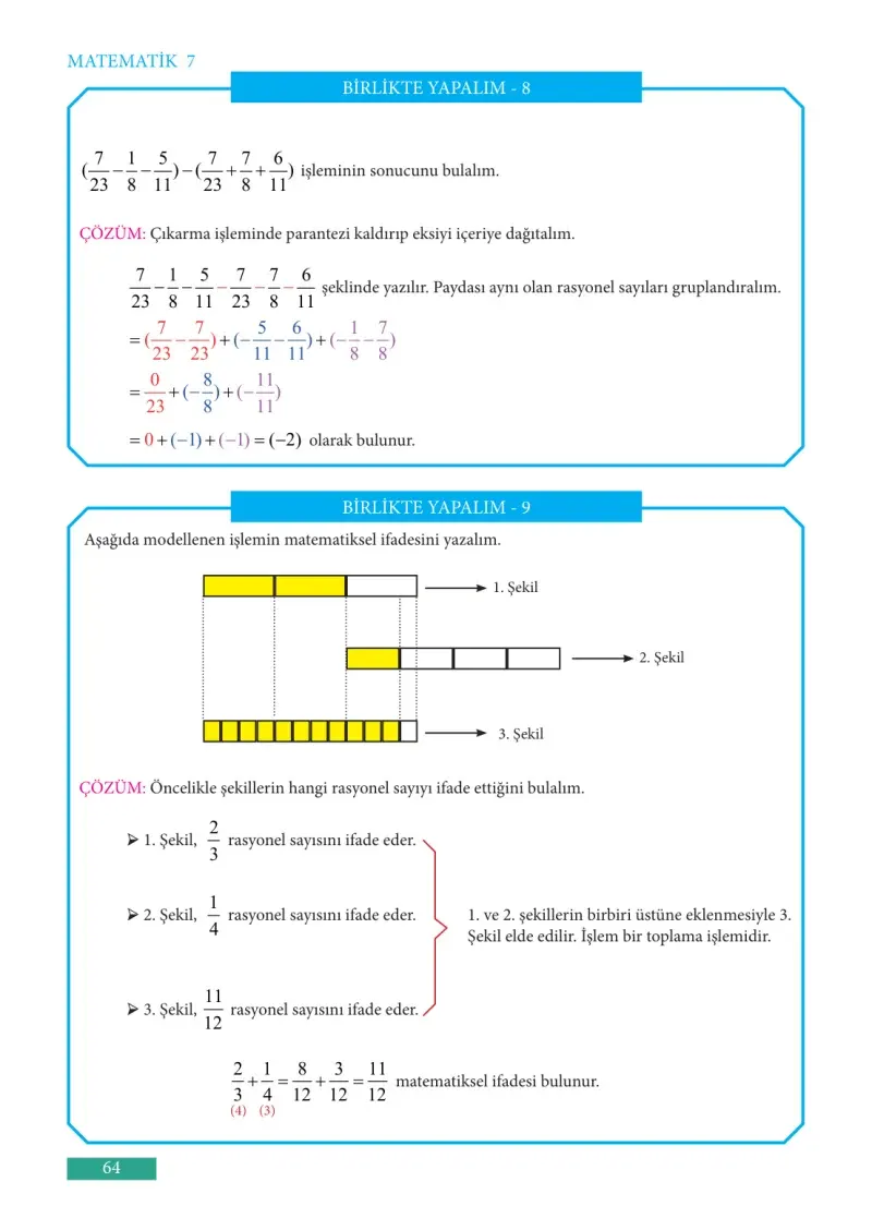 7. Sınıf Matematik Ders Kitabı Cevapları Meb Yayınları Sayfa 64