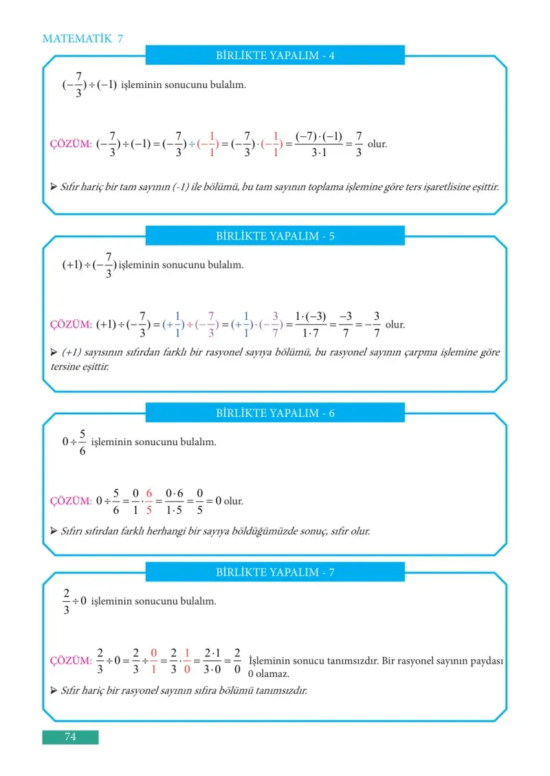 7. Sınıf Matematik Ders Kitabı Cevapları Meb Yayınları Sayfa 74