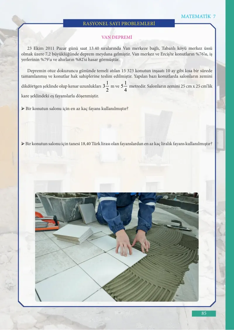 7. Sınıf Matematik Ders Kitabı Cevapları Meb Yayınları Sayfa 85