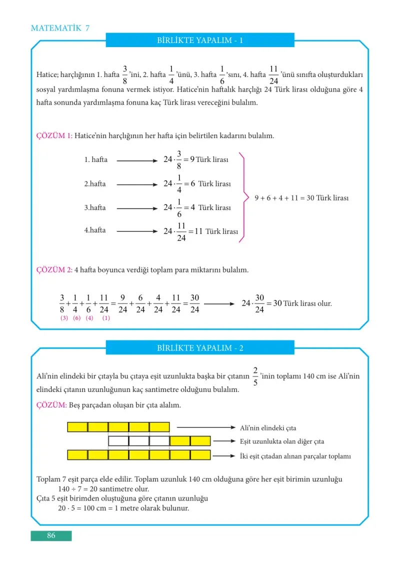 7. Sınıf Matematik Ders Kitabı Cevapları Meb Yayınları Sayfa 86