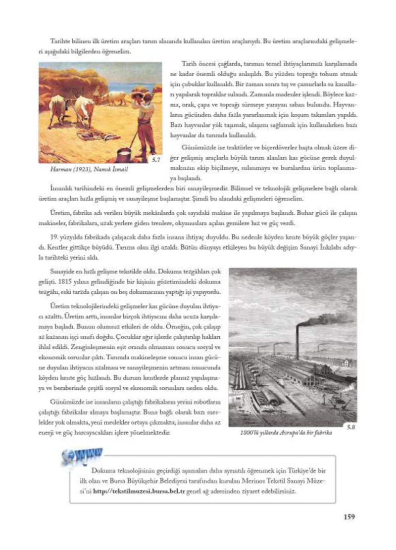 7. Sınıf Sosyal Bilgiler Ders Kitabı Cevapları Ekoyay Yayınları Sayfa 159