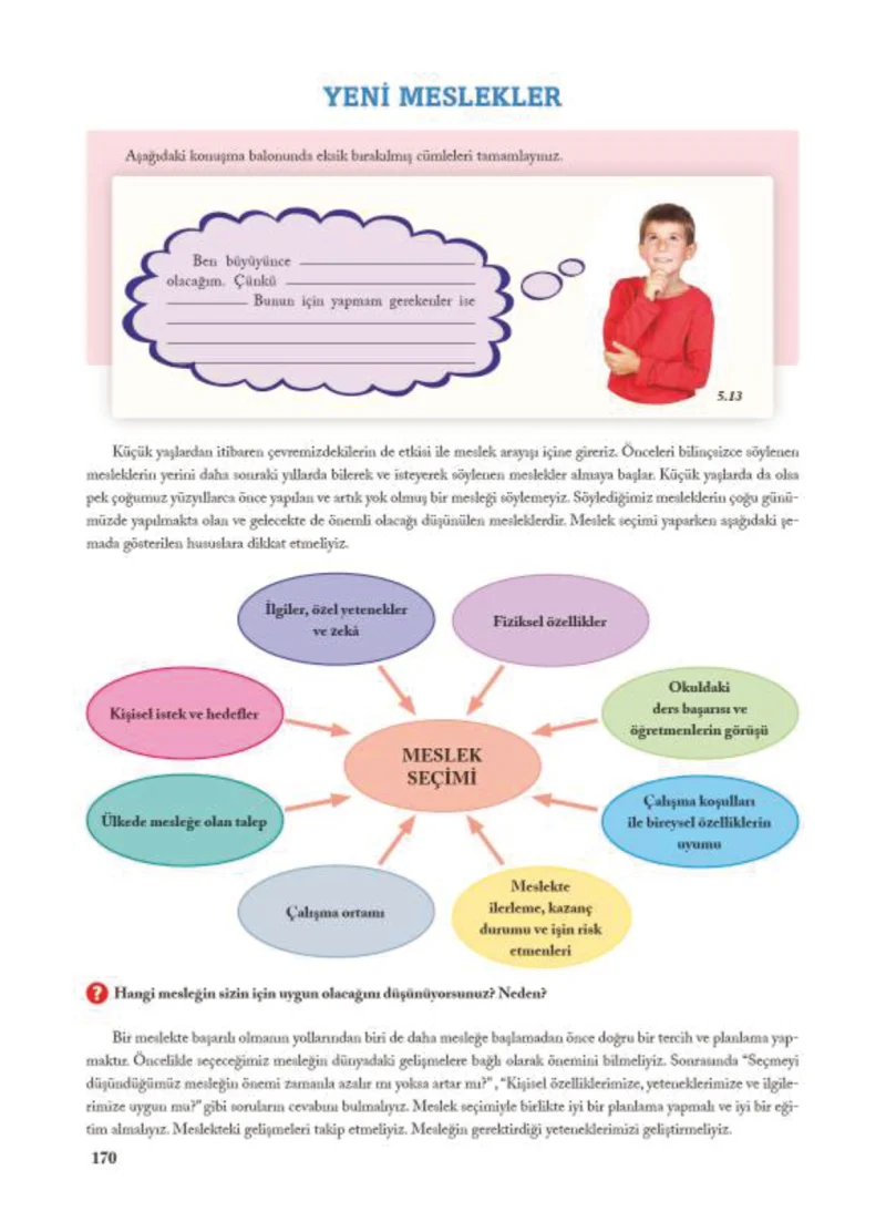 7. Sınıf Sosyal Bilgiler Ders Kitabı Cevapları Ekoyay Yayınları Sayfa 170