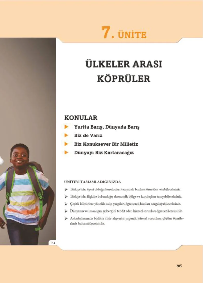 7. Sınıf Sosyal Bilgiler Ders Kitabı Cevapları Ekoyay Yayınları Sayfa 205