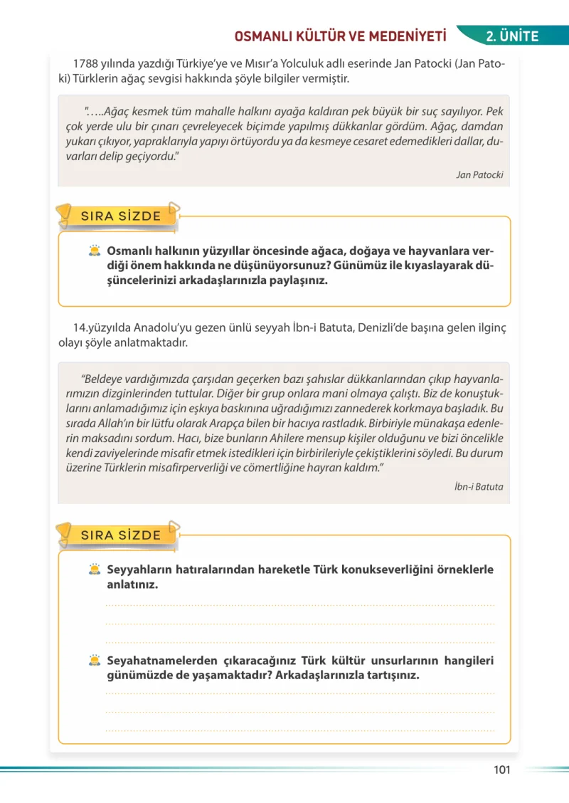 7. Sınıf Sosyal Bilgiler Ders Kitabı Cevapları Meb Yayınları Sayfa 101