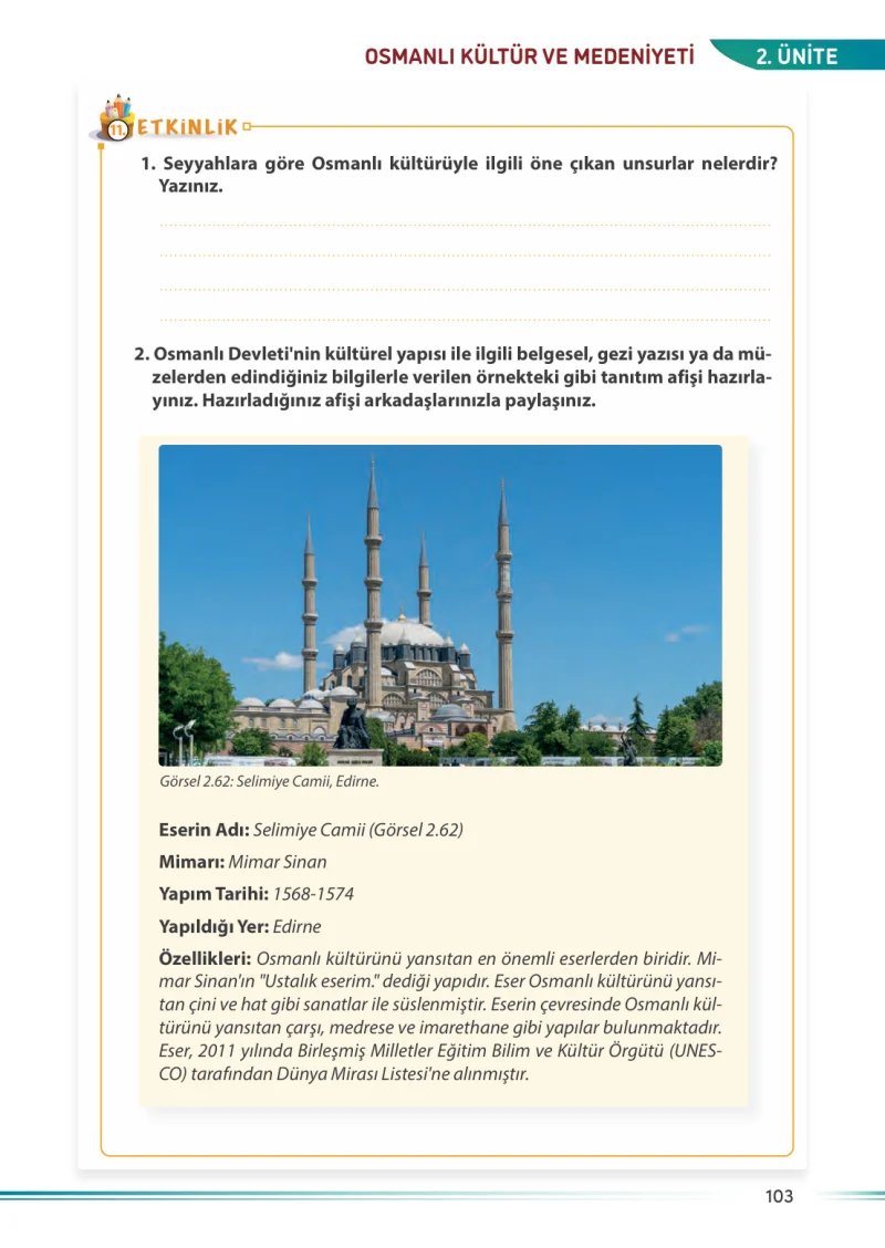 7. Sınıf Sosyal Bilgiler Ders Kitabı Cevapları Meb Yayınları Sayfa 103