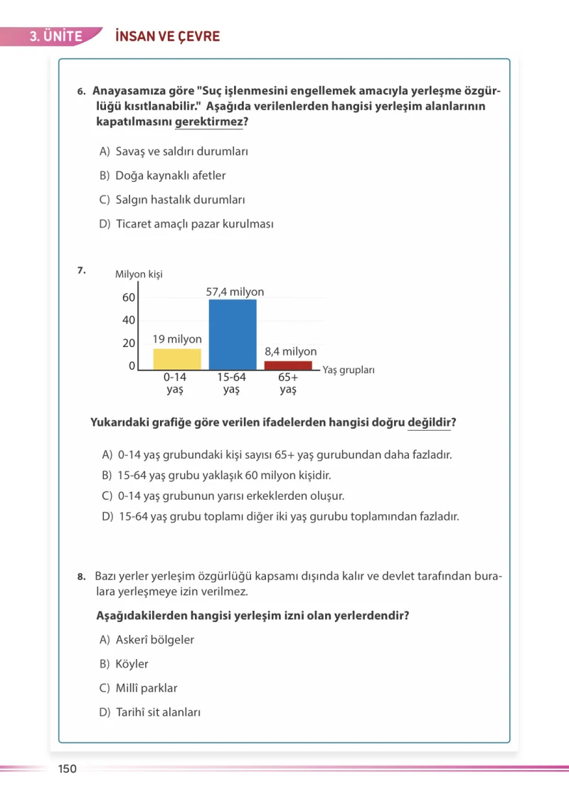7. Sınıf Sosyal Bilgiler Ders Kitabı Cevapları Meb Yayınları Sayfa 150