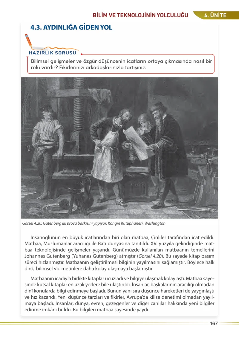 7. Sınıf Sosyal Bilgiler Ders Kitabı Cevapları Meb Yayınları Sayfa 167