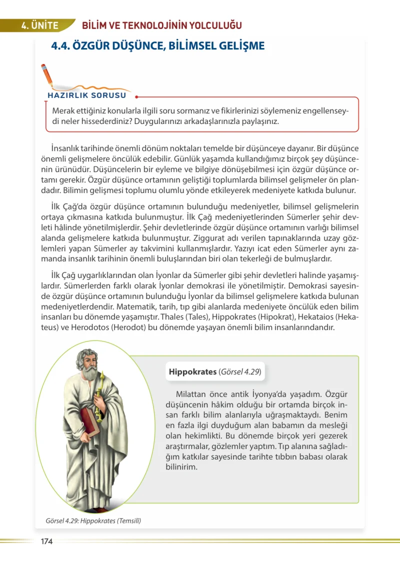 7. Sınıf Sosyal Bilgiler Ders Kitabı Cevapları Meb Yayınları Sayfa 174
