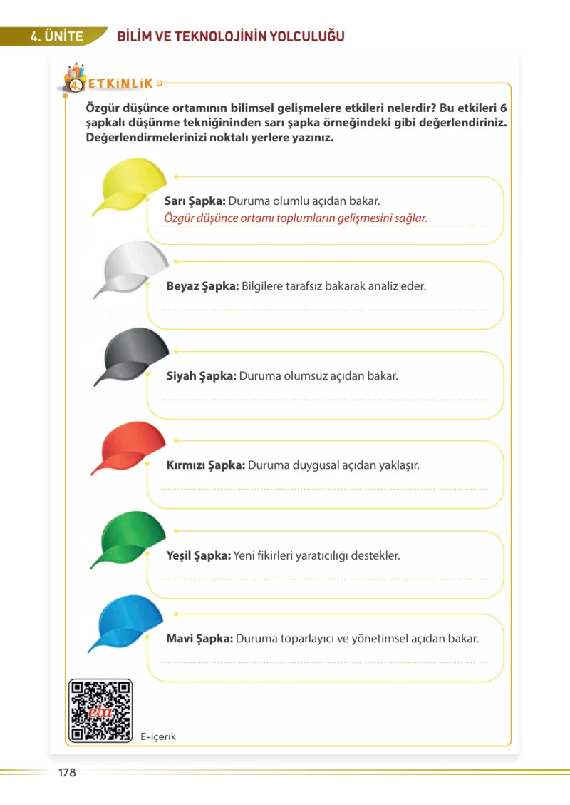 7. Sınıf Sosyal Bilgiler Ders Kitabı Cevapları Meb Yayınları Sayfa 178
