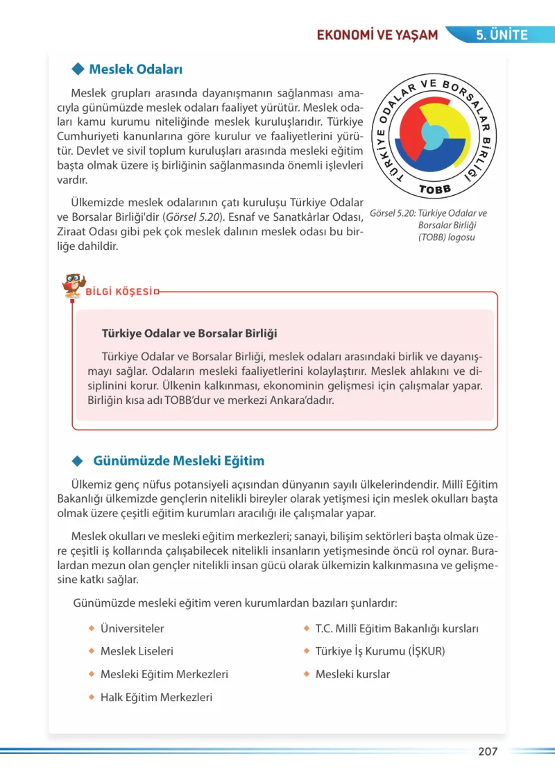 7. Sınıf Sosyal Bilgiler Ders Kitabı Cevapları Meb Yayınları Sayfa 207