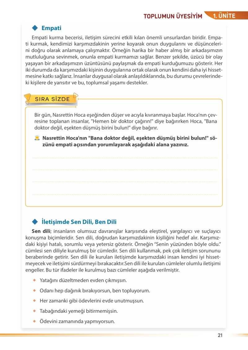 7. Sınıf Sosyal Bilgiler Ders Kitabı Cevapları Meb Yayınları Sayfa 21