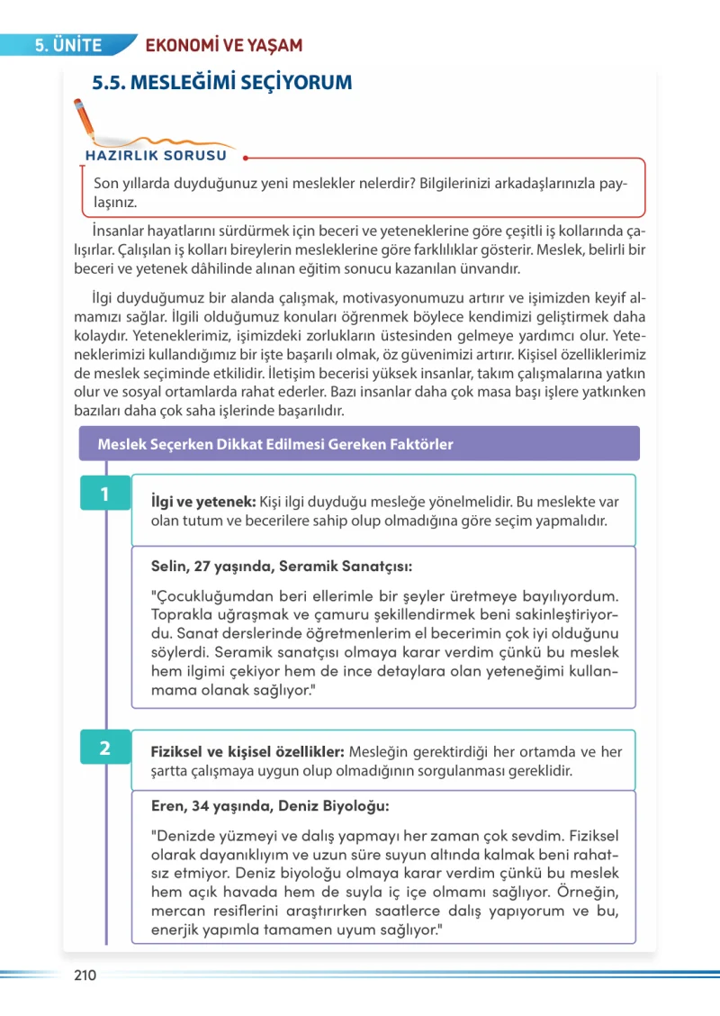 7. Sınıf Sosyal Bilgiler Ders Kitabı Cevapları Meb Yayınları Sayfa 210