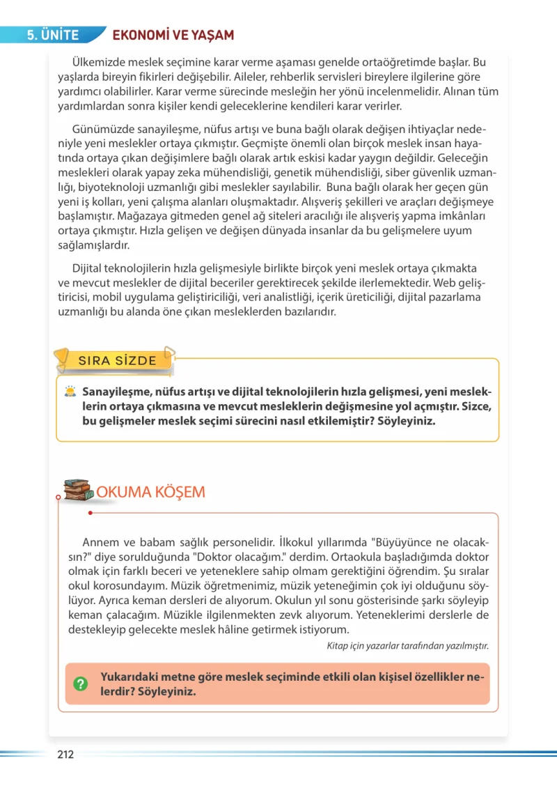 7. Sınıf Sosyal Bilgiler Ders Kitabı Cevapları Meb Yayınları Sayfa 212