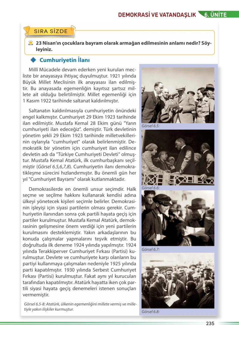 7. Sınıf Sosyal Bilgiler Ders Kitabı Cevapları Meb Yayınları Sayfa 235
