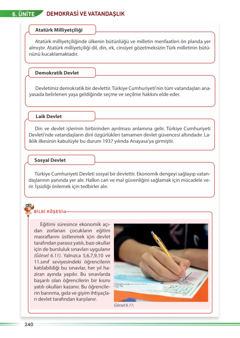 7. Sınıf Sosyal Bilgiler Ders Kitabı Cevapları Meb Yayınları Sayfa 240