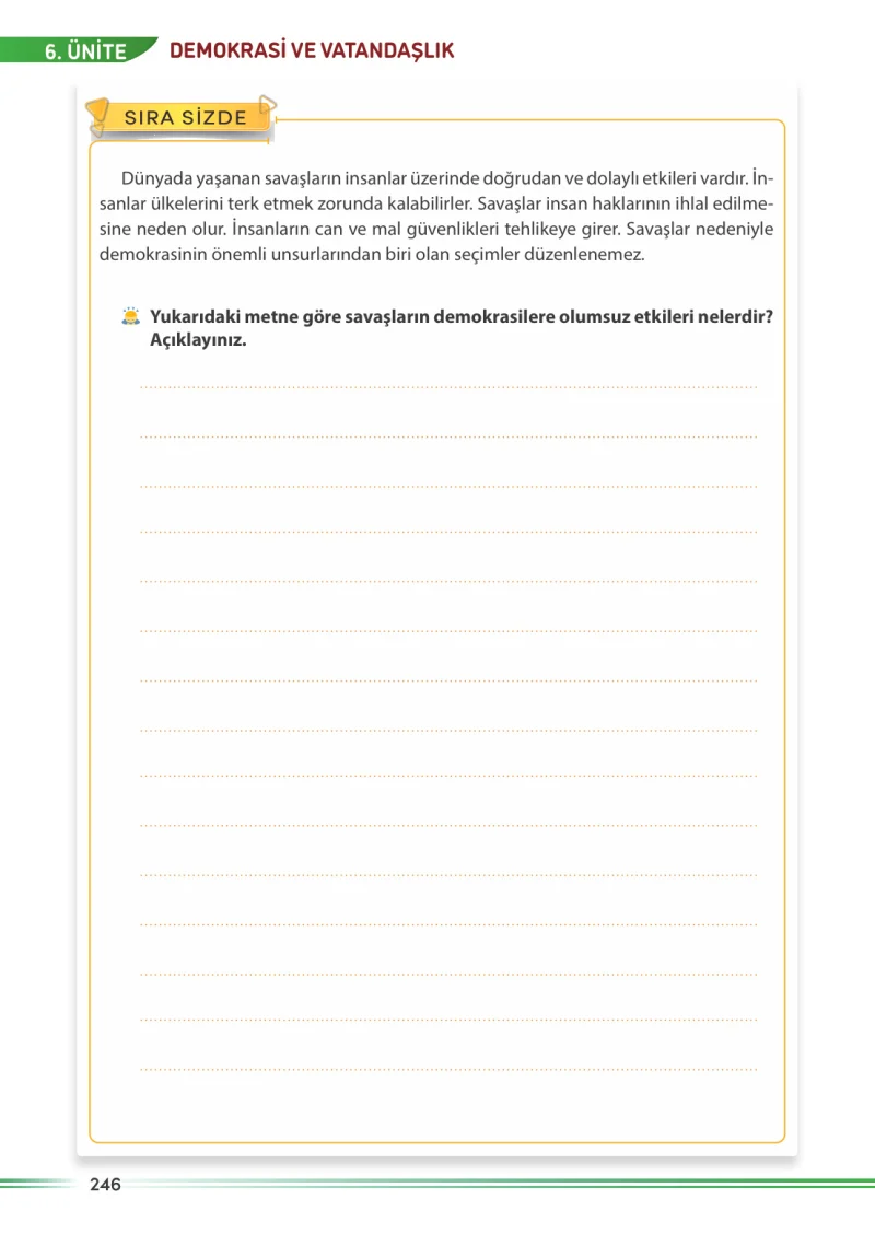 7. Sınıf Sosyal Bilgiler Ders Kitabı Cevapları Meb Yayınları Sayfa 246