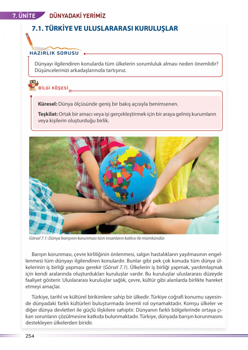 7. Sınıf Sosyal Bilgiler Ders Kitabı Cevapları Meb Yayınları Sayfa 254