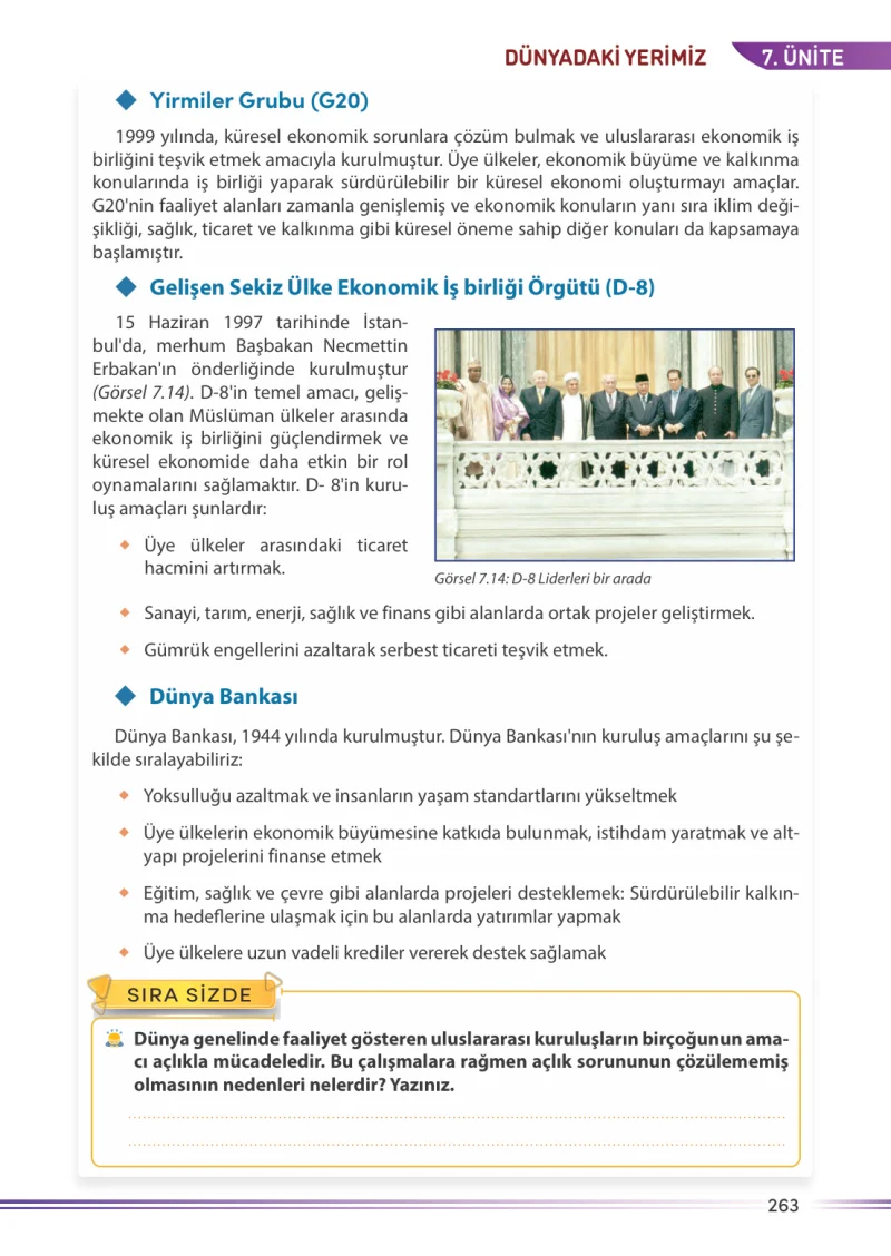 7. Sınıf Sosyal Bilgiler Ders Kitabı Cevapları Meb Yayınları Sayfa 263