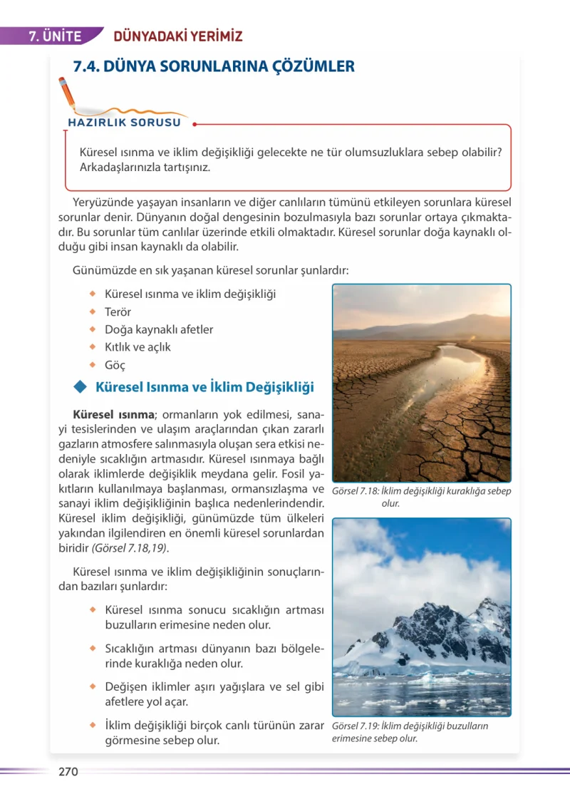 7. Sınıf Sosyal Bilgiler Ders Kitabı Cevapları Meb Yayınları Sayfa 270