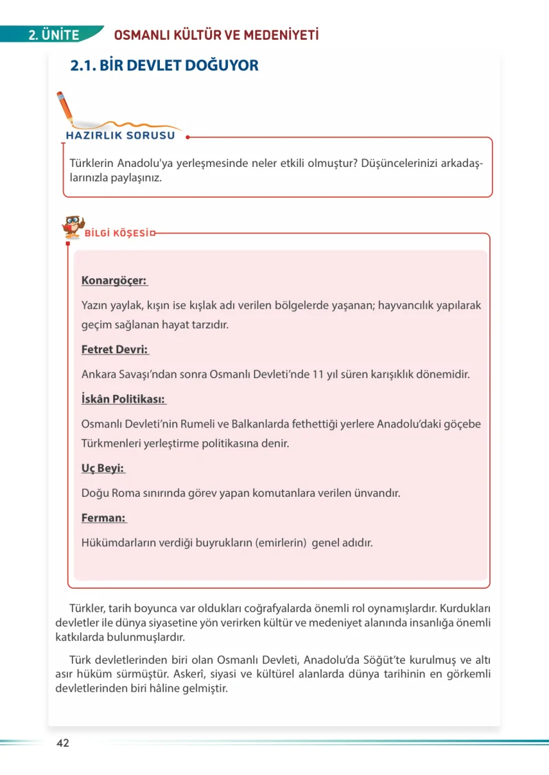 7. Sınıf Sosyal Bilgiler Ders Kitabı Cevapları Meb Yayınları Sayfa 42