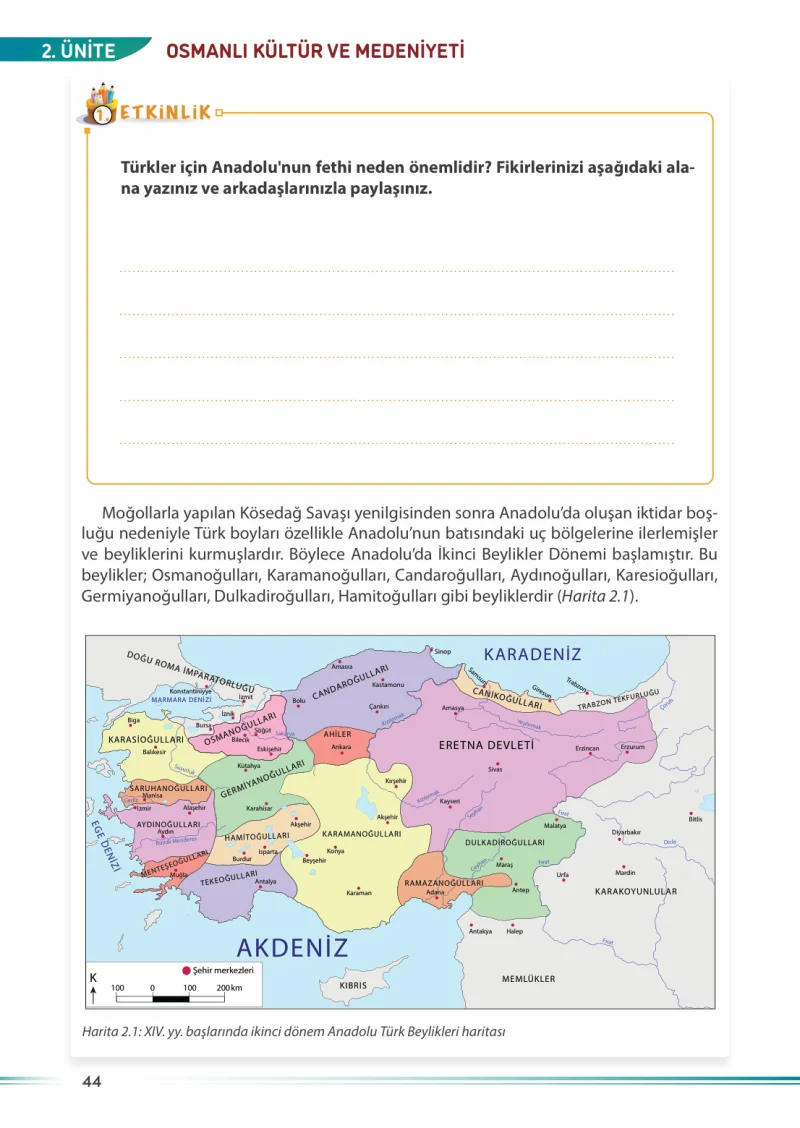 7. Sınıf Sosyal Bilgiler Ders Kitabı Cevapları Meb Yayınları Sayfa 44