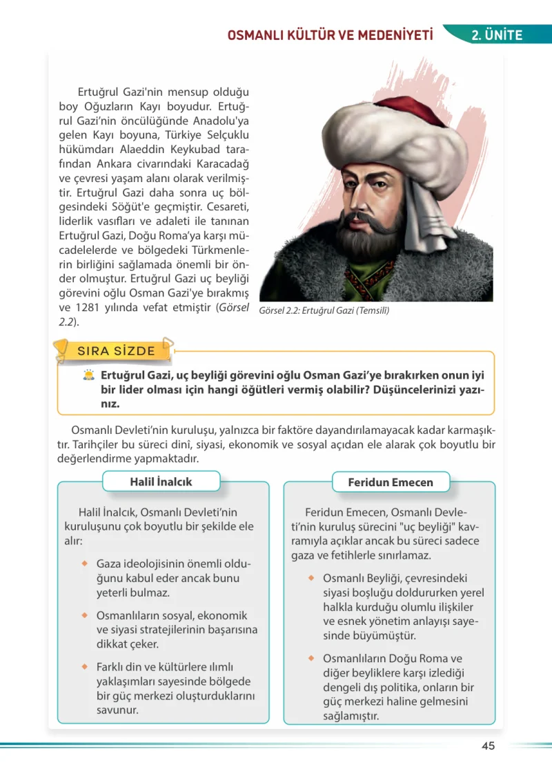 7. Sınıf Sosyal Bilgiler Ders Kitabı Cevapları Meb Yayınları Sayfa 45