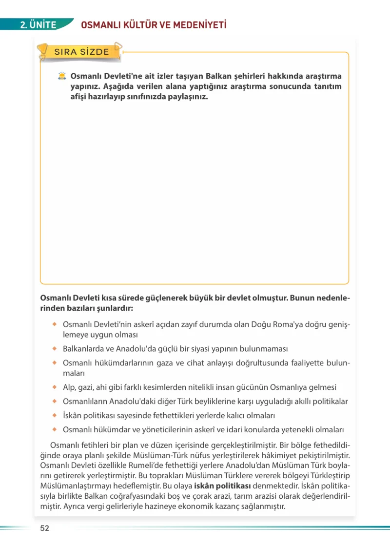 7. Sınıf Sosyal Bilgiler Ders Kitabı Cevapları Meb Yayınları Sayfa 52