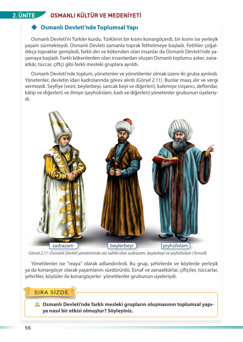 7. Sınıf Sosyal Bilgiler Ders Kitabı Cevapları Meb Yayınları Sayfa 56