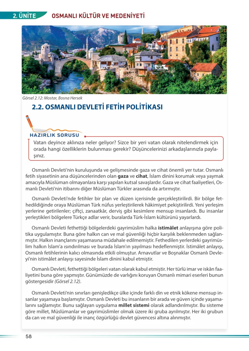 7. Sınıf Sosyal Bilgiler Ders Kitabı Cevapları Meb Yayınları Sayfa 58