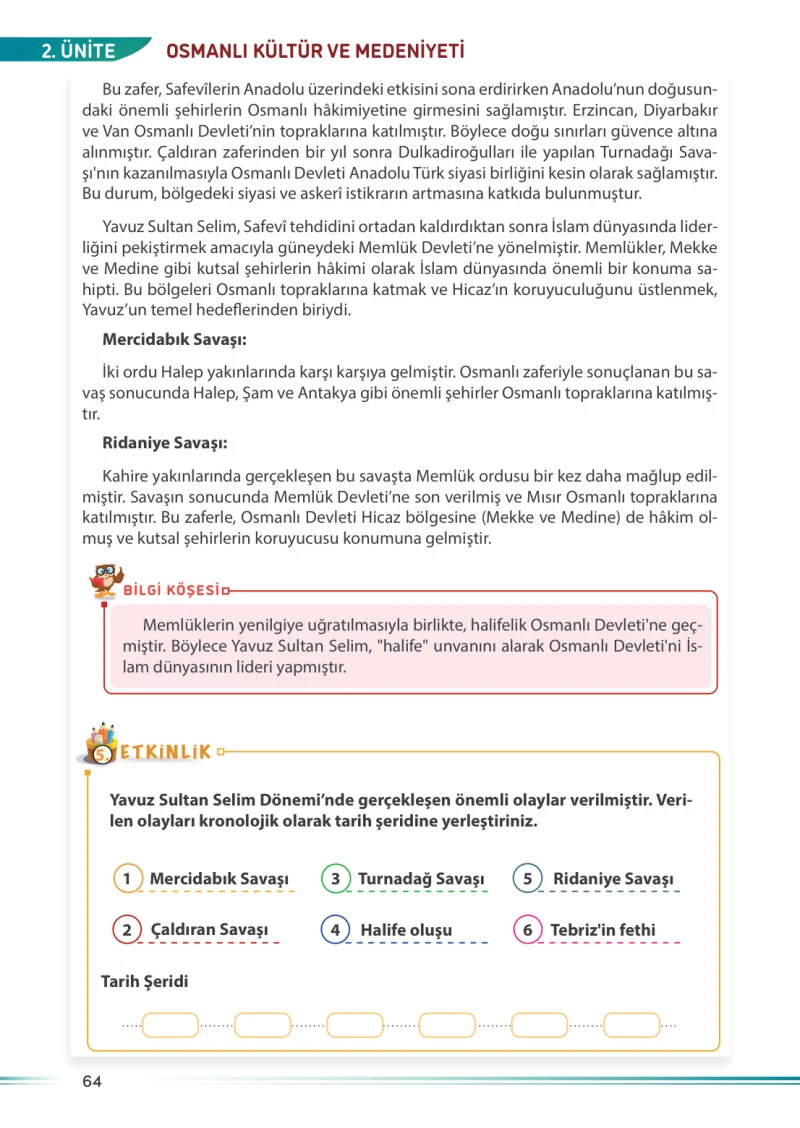 7. Sınıf Sosyal Bilgiler Ders Kitabı Cevapları Meb Yayınları Sayfa 64