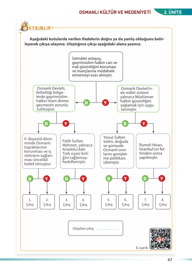 7. Sınıf Sosyal Bilgiler Ders Kitabı Cevapları Meb Yayınları Sayfa 67