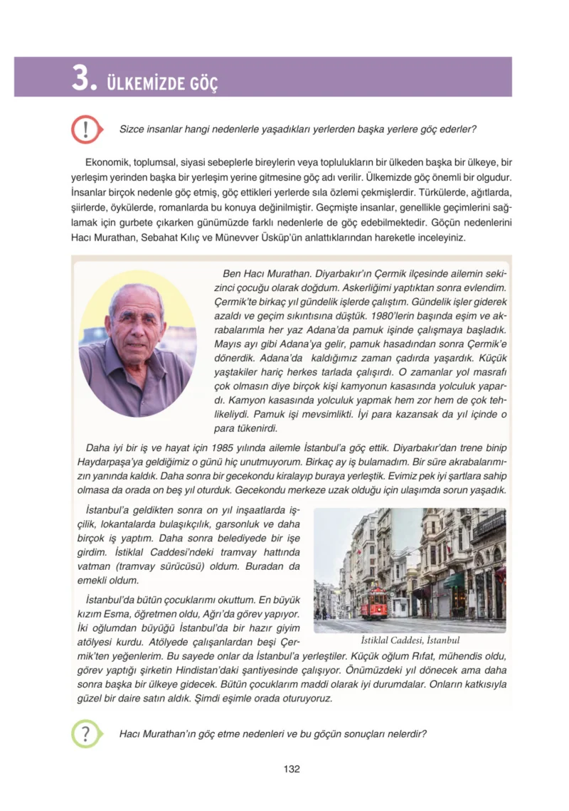 7. Sınıf Sosyal Bilgiler Ders Kitabı Cevapları Yıldırım Yayınları Sayfa 132