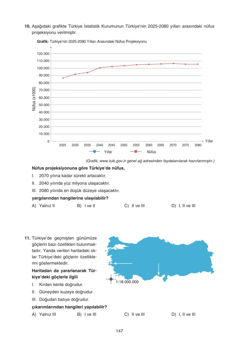 7. Sınıf Sosyal Bilgiler Ders Kitabı Cevapları Yıldırım Yayınları Sayfa 147