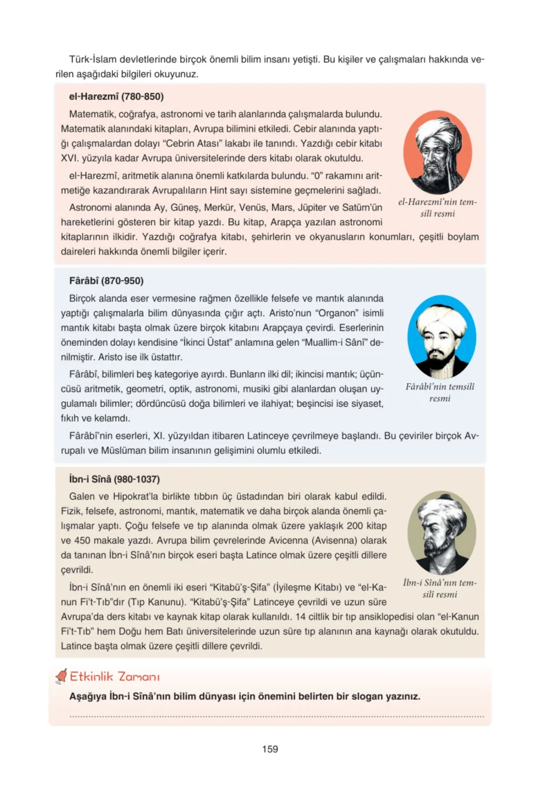 7. Sınıf Sosyal Bilgiler Ders Kitabı Cevapları Yıldırım Yayınları Sayfa 159