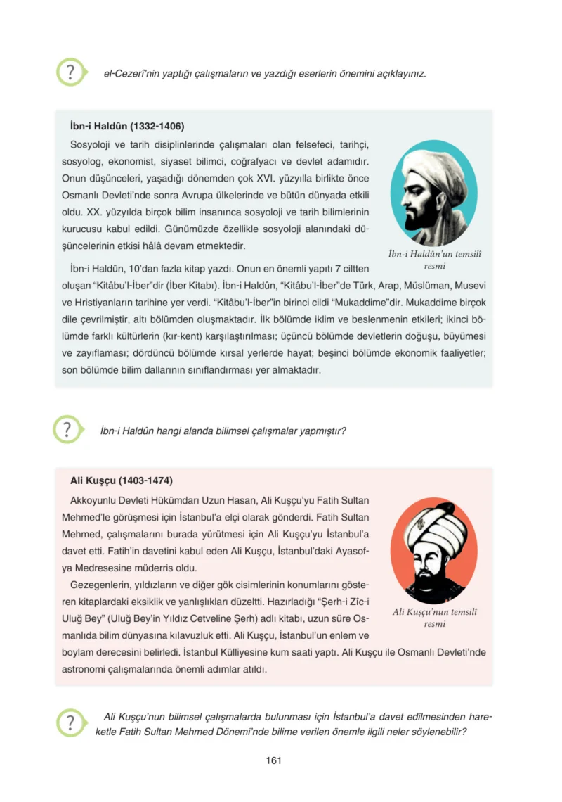7. Sınıf Sosyal Bilgiler Ders Kitabı Cevapları Yıldırım Yayınları Sayfa 161